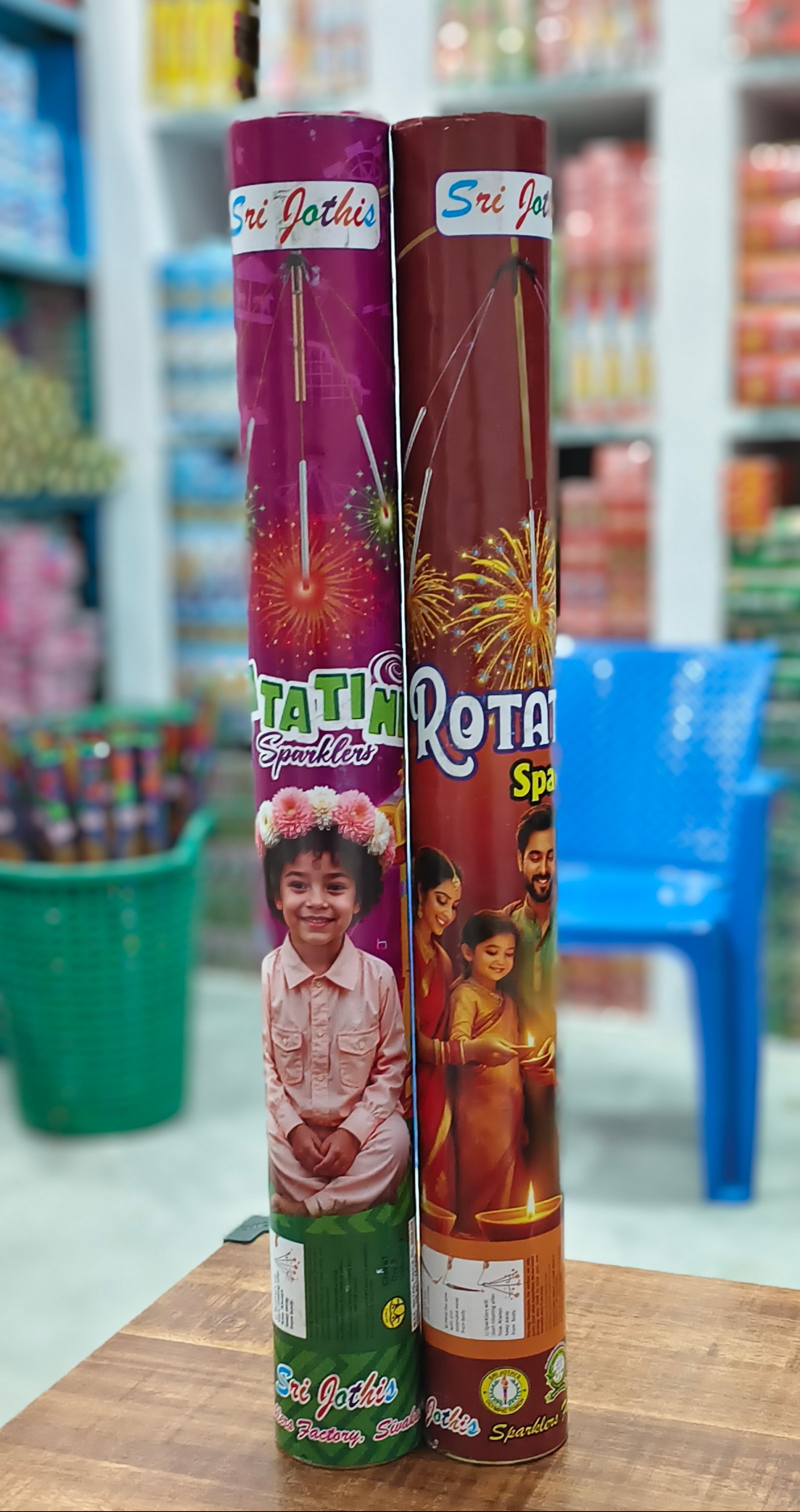 Rotating sparklers